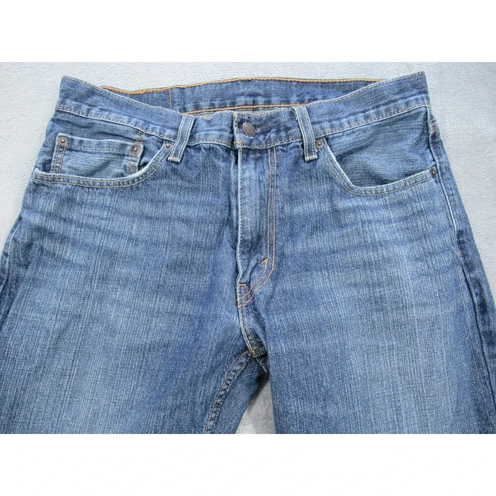 Levis 559 Mens 33x34 Jeans (Actual 30x32) Fly Zipper Medium Wash Blue